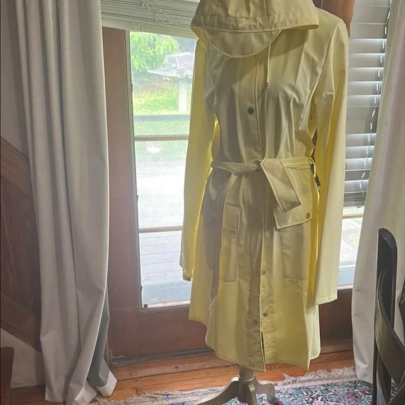 Rains Yellow Hooded Raincoat - Picture 2 of 12
